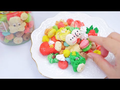 【サクサク東京ASMR】クリスマスなマカロンボーロ🎄🎅🎁 Christmas Macaron Cookies Eating Sounds No Talking【咀嚼音】