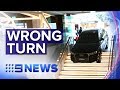 Bondi Uber driver mistakes staircase for driveway | Nine News Australia