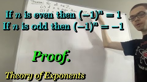 Proof if n is even then (-1)^n = 1, and if n is odd then (-1)^n = -1 (ILIEKMATHPHYSICS)