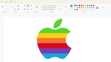 How to draw the Apple Inc. logo 1977 to 1984 using MS Paint | How to draw on your computer