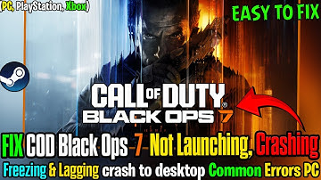 💻 COD Black Ops 7 Crash to Desktop? Fix Not Launching, Lag & Freeze Issues Fast 🛠️