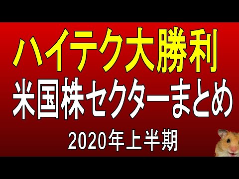 【結論】ハイテク株長期ホールドが正解だった。2020年上半期のセクター別米国株相場を分析