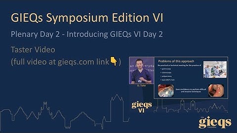 Plenary Day 2 - Introducing GIEQs VI Day 2 (Taster Video)