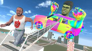 Franklin Sound Giant RGB Defender Hulk In Indian Bike Driving 3d screenshot 2