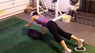 Plank Sandbag Walks