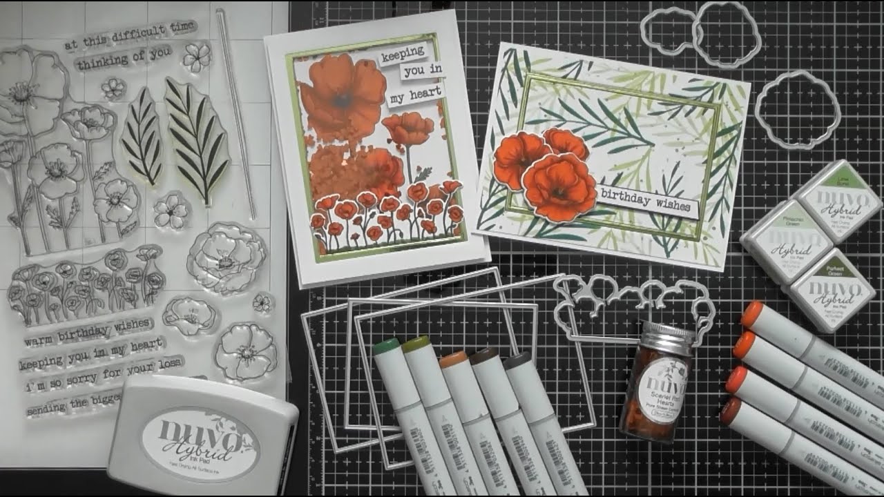 Poppy Shaker Card with Tonic Stamp Club #6 :D