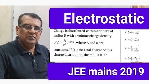 Charge is distributed within a sphere of radius R with a volume charge density ρ(r) = A/r2e-2r/a, 