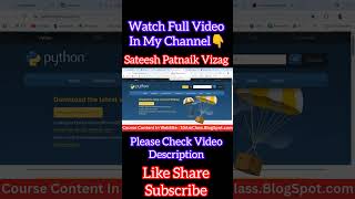 How To Install Selenium WebDriver With Python By Sateesh Patnaik | Check Desc #python #shorts #short