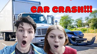 CAR CRASH on Valentine&#39;s Day! Caught on Video!