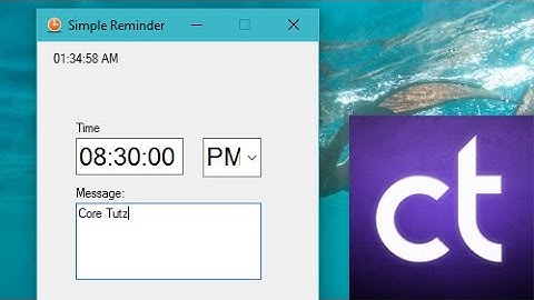 Visual Basic .NET Tutorial #6 - How to create a simple Reminder application