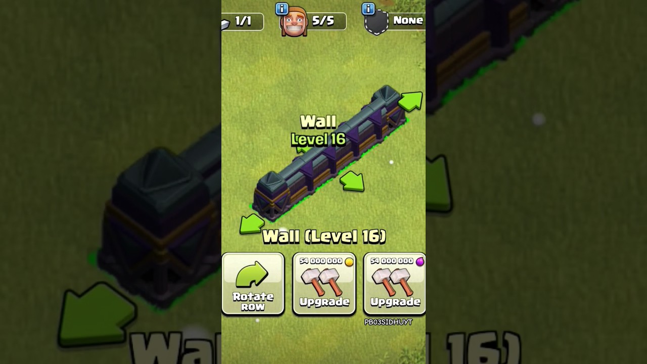 coc walls level 1 to 17 #coc #clashofclans #wall #cocshorts #upgrade ...