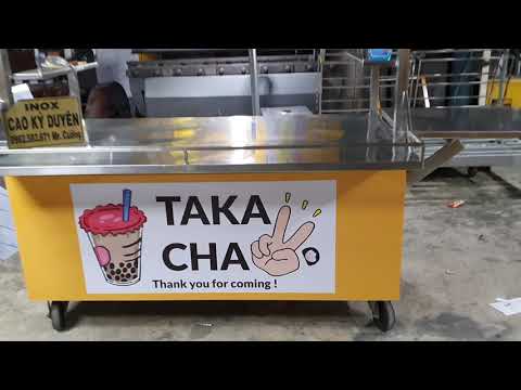 xe bán trà sữa inox siêu đẹp,siêu xinh xắn🥰
