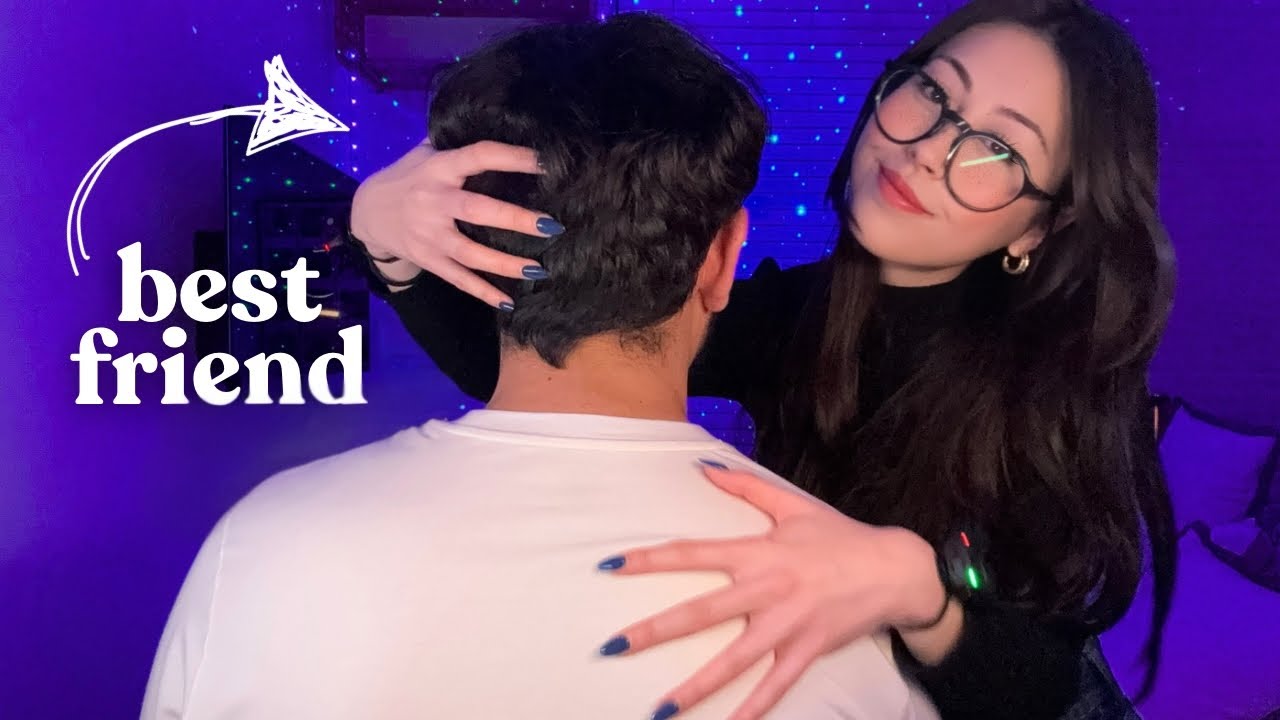 ASMR relaxing back scratching, tracing, head massage, scalp scratching, X marks the spot …