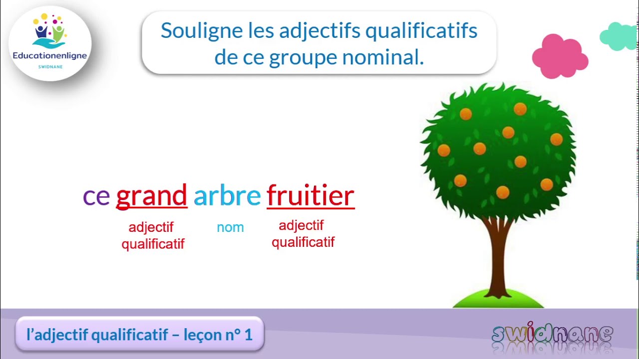 l'adjectif qualificatif - leçon n°1 - YouTube