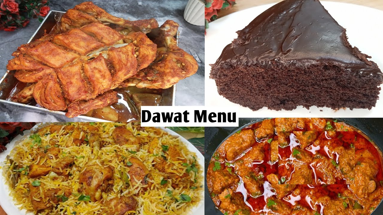 Dawat Complete Menu Beef karahi,Chicken dum Biryani,Chicken Steam
