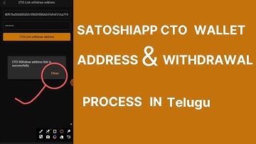 SATOSHIAPP CTO WALLET address & WITHDRAWAL PROCESS IN TELUGU......