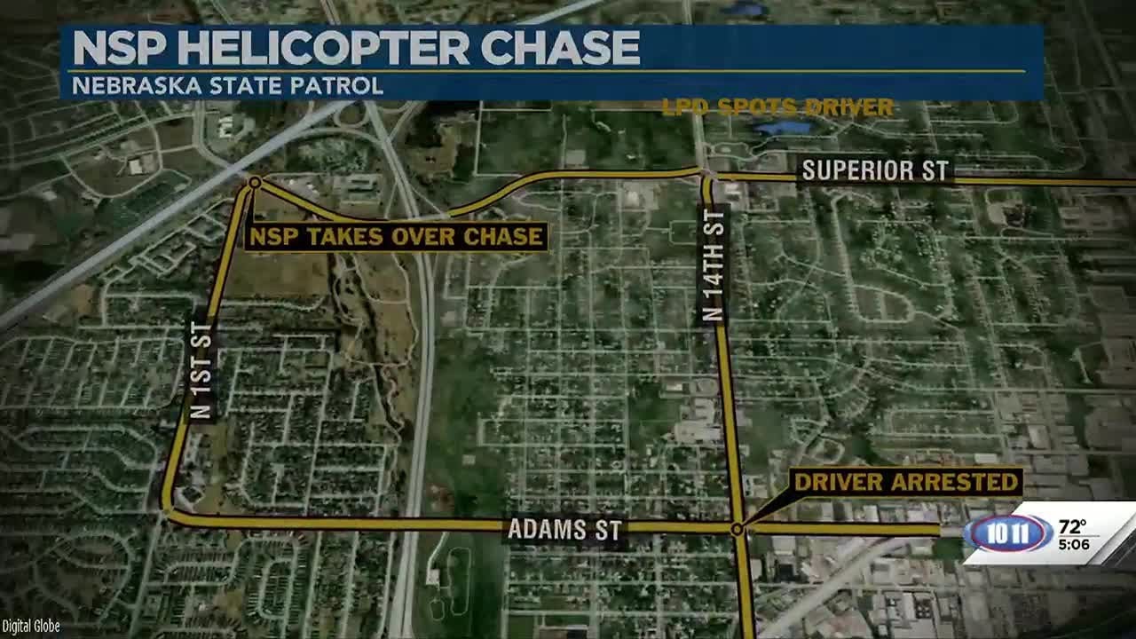 Lincoln man arrested after leading troopers, officers on pursuit - YouTube