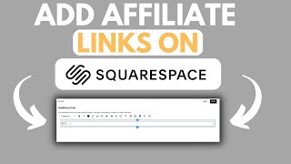 How to Put Affiliate Links On Your Squarespace Website | Full Guide (2023)