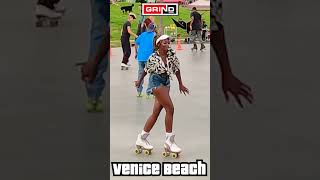 Turn Me On With The Curves at VENICE BEACH ROLLER DISCO PLAZA  venicebeach rollerskating grind