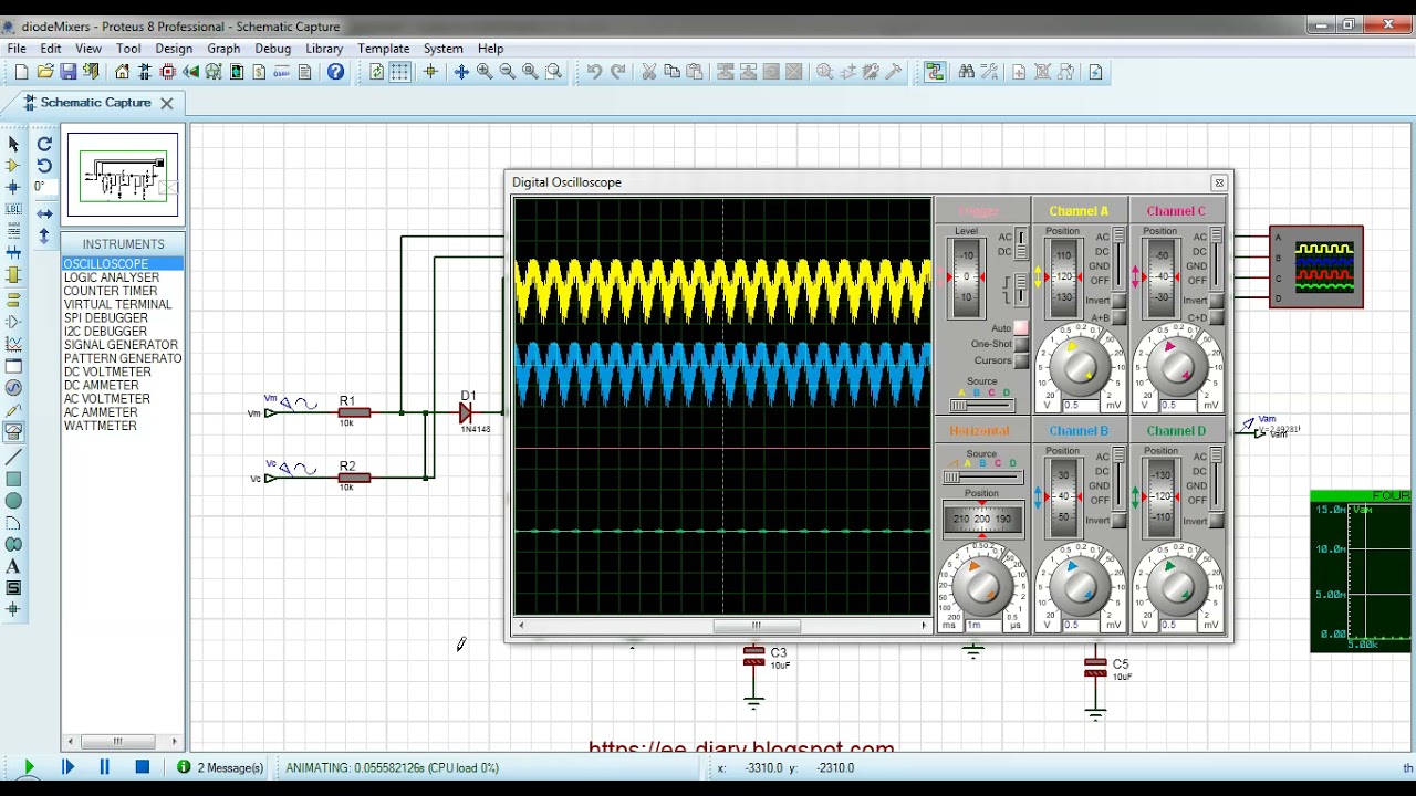 Simple Amplitude Modulation (AM) circuit using Single Diode Modulator ...