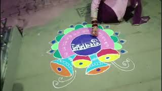 Welcome Rangoli design  #creativity #art#trending activity #school activity #festival activity