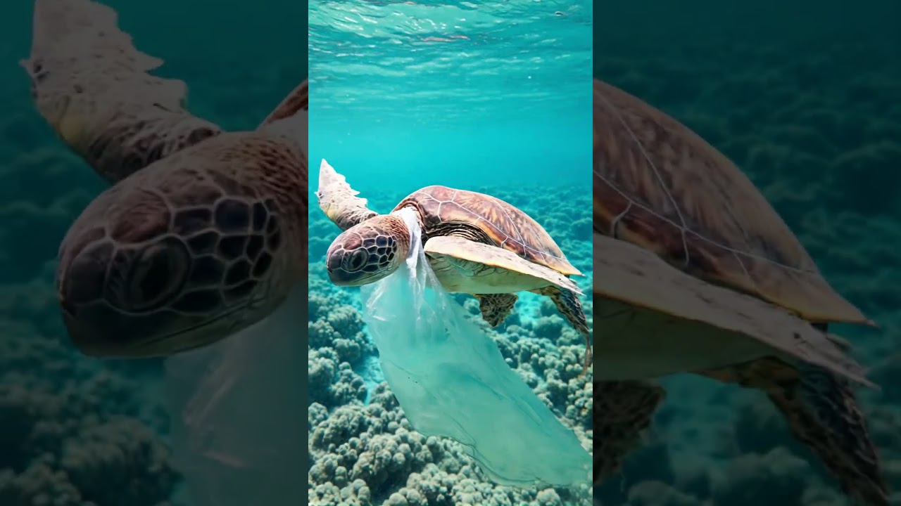 Turtle Rescued from Plastic Bag in Seconds! 🐢✂️ 