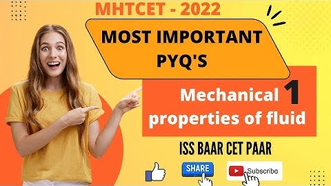 Mechanical Properties of Fluids MHT-CET 2022 PYQS