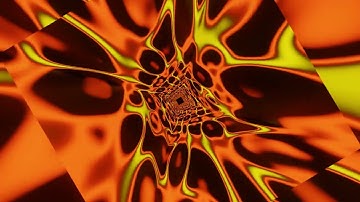 Abstract Background Video 4k VJ LOOP NEON Tunnel Wave Metallic Red Yellow Black RGB Screensaver