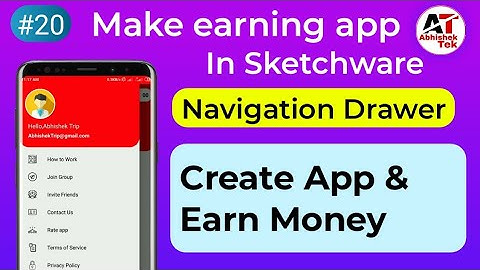#20 How to make drawer in Sketchware, how to make earning app in sketchware, earning app