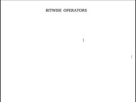Bitwise Operators Introduction in Bangla - YouTube