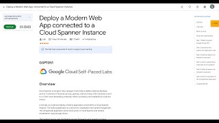 Qwiklabs | Deploy a Modern Web App connected to a Cloud Spanner Instance [GSP1051]
