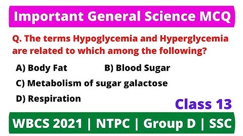 General Science MCQ Class 13 || WBCS 2021 Prelims + Mains