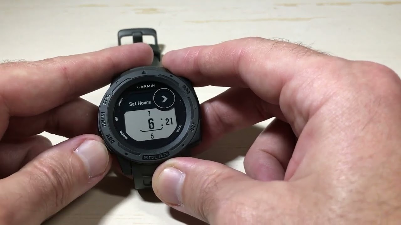 Garmin Instinct Solar | Set Time Manually (Disable GPS Time Adjustment)