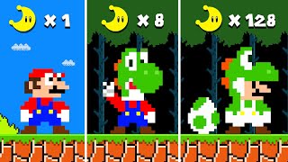 Super Mario Bros. But Every Moon Makes Mario Become Yoshi!...