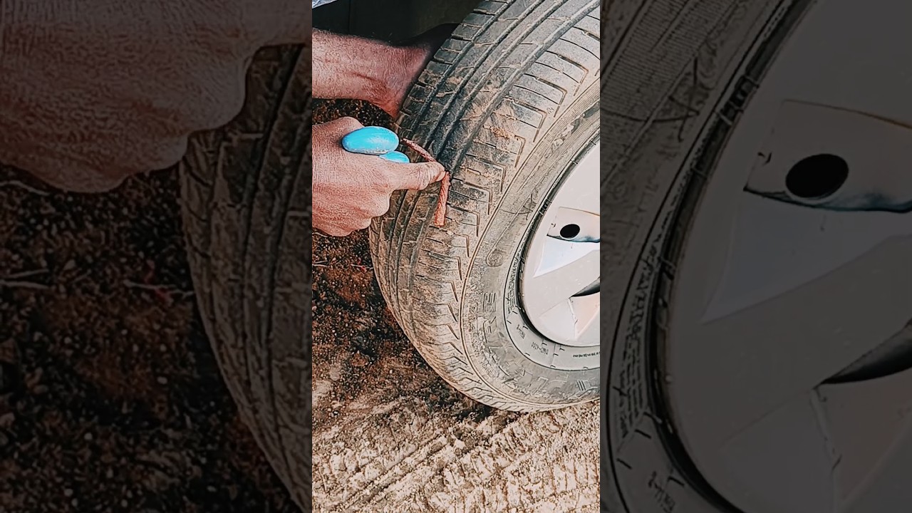 Car Tyre Puncture Fix 😤 | Tubeless Tyre Repair | Tough to Fix Flat Tyre – Real Workshop Job  