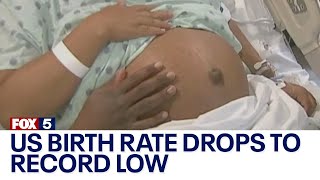 US birth rate drops to record low
