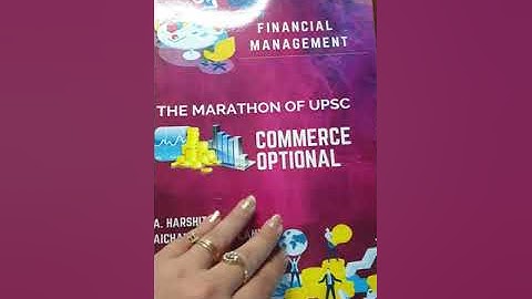 UPSC Commerce Optional Book Reference- Financial Management