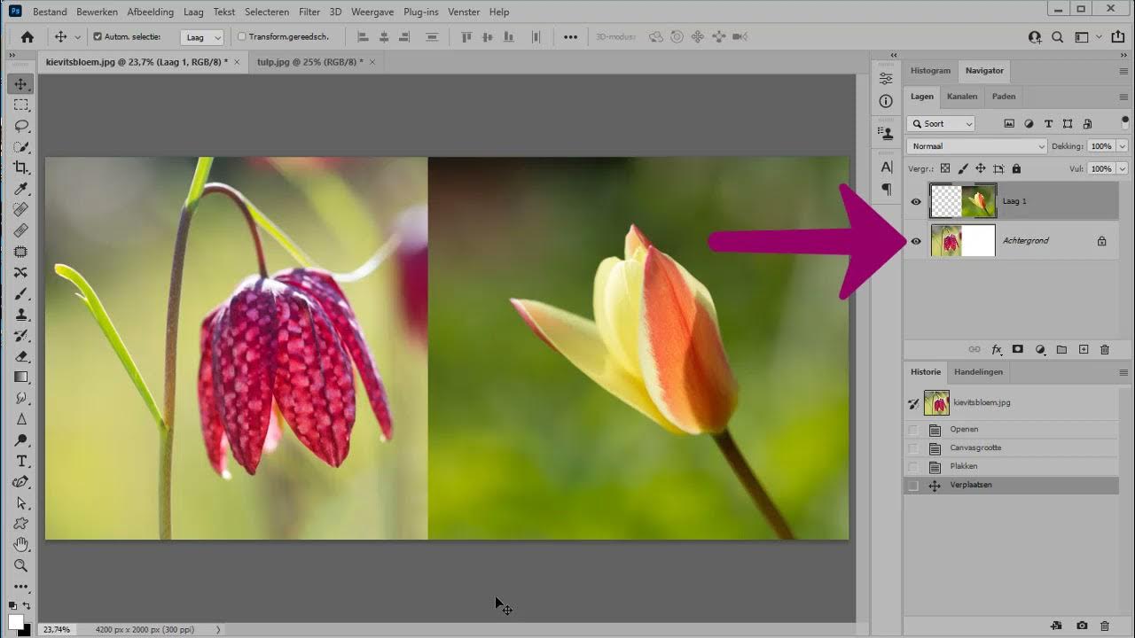 Zet Twee Foto'S Naast Elkaar Met Photoshop - Youtube