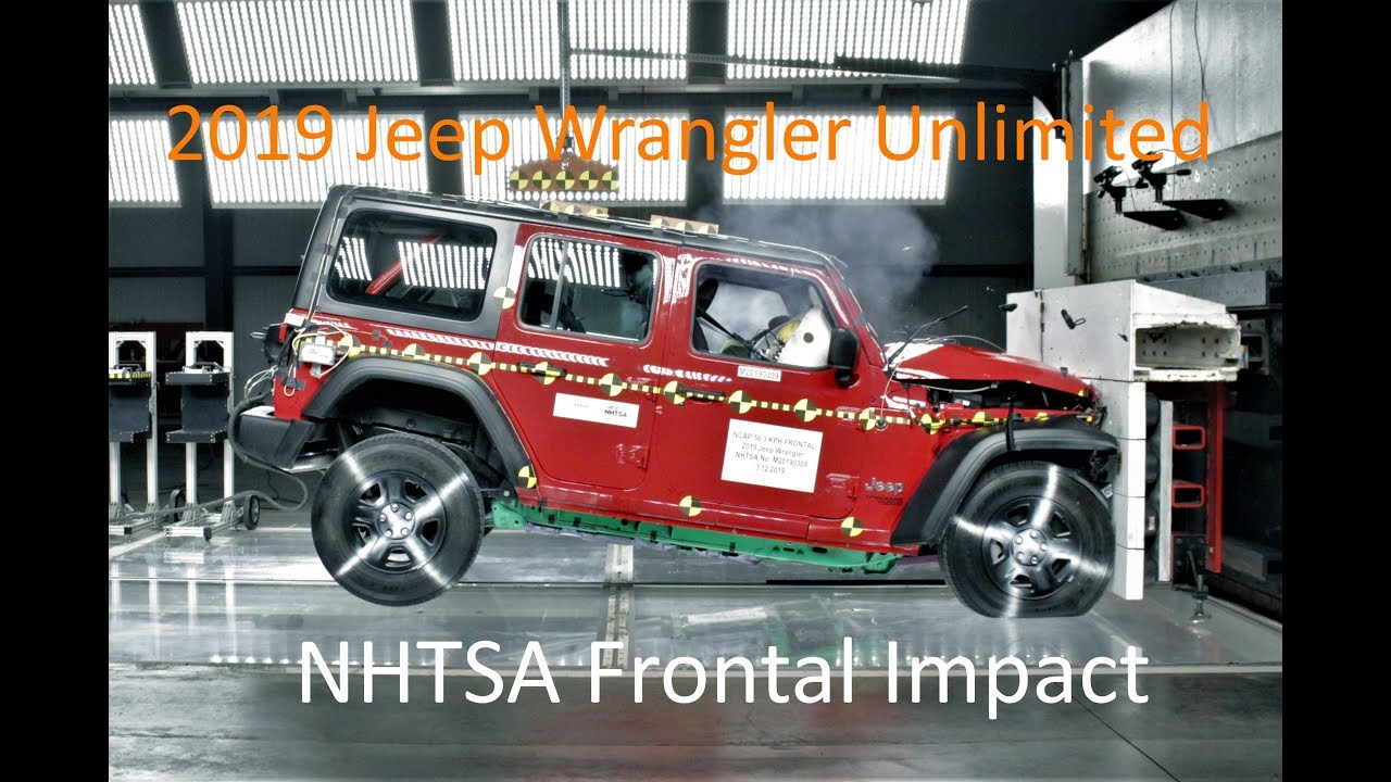 2019-2021 Jeep Wrangler Unlimited NHTSA Frontal Impact - YouTube