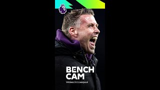 Bench Cam: Rob Edwards' incredible reaction to Wolves beating Liverpool! Bench Cam: Rob Edwards' incredible reaction to Wolves beating Liverpool!