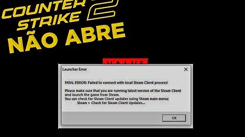 CS GO 2 NÃO ABRE, BUG RESOLVIDO !