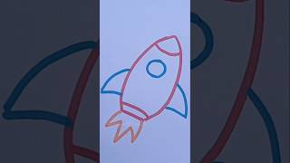 How to Draw a Cute Rocket 🚀✨ #CuteDrawing #RocketDrawing #SpaceArt #EasyDrawing #shorts