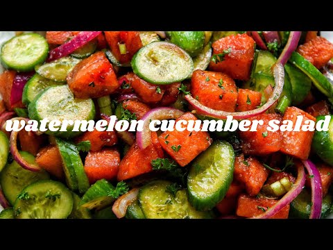 Video: How To Make A Watermelon Cucumber Salad