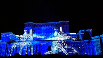 Imapp Romania 2016 - MindScape projection on Parliament Palace