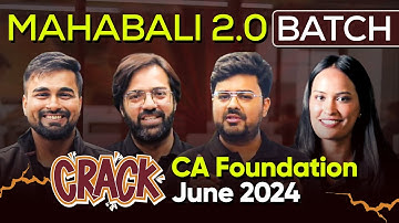 MAHABALI 2.0 BATCH | Your way to crack CA Foundation June 2024 🎯
