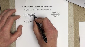 Use the quotient rule to simplify square roots