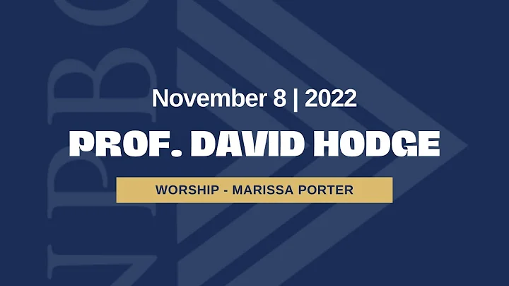 NPBC Chapel | Professor David Hodge | November 8th...