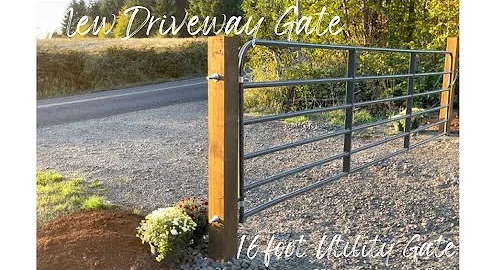 16' Driveway Gate Install | First Project At Our New Place