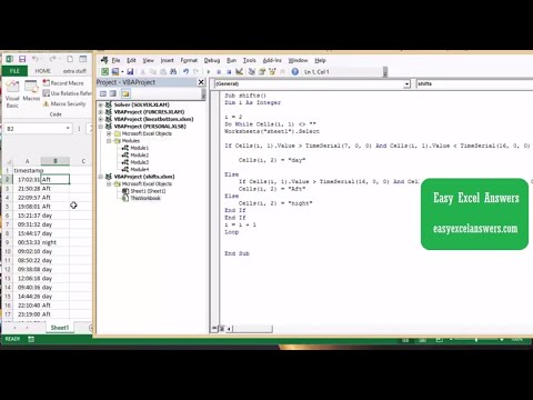 Compare times using the timeserial in VBA in Excel