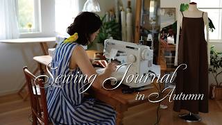 Slow Living Sewing Vlog 🇯🇵 Making a Fall Camisole Dress #126 screenshot 1